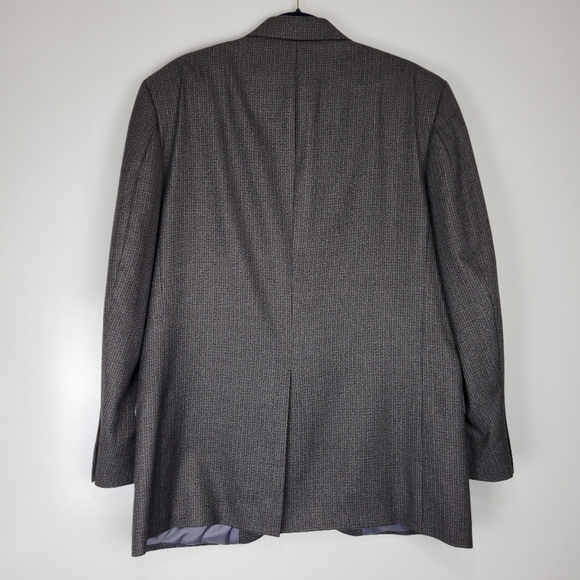 Geoffrey Beene Men's Textured Gray Black Brown Blazer 2 Button Size 42R - Picture 2 of 10